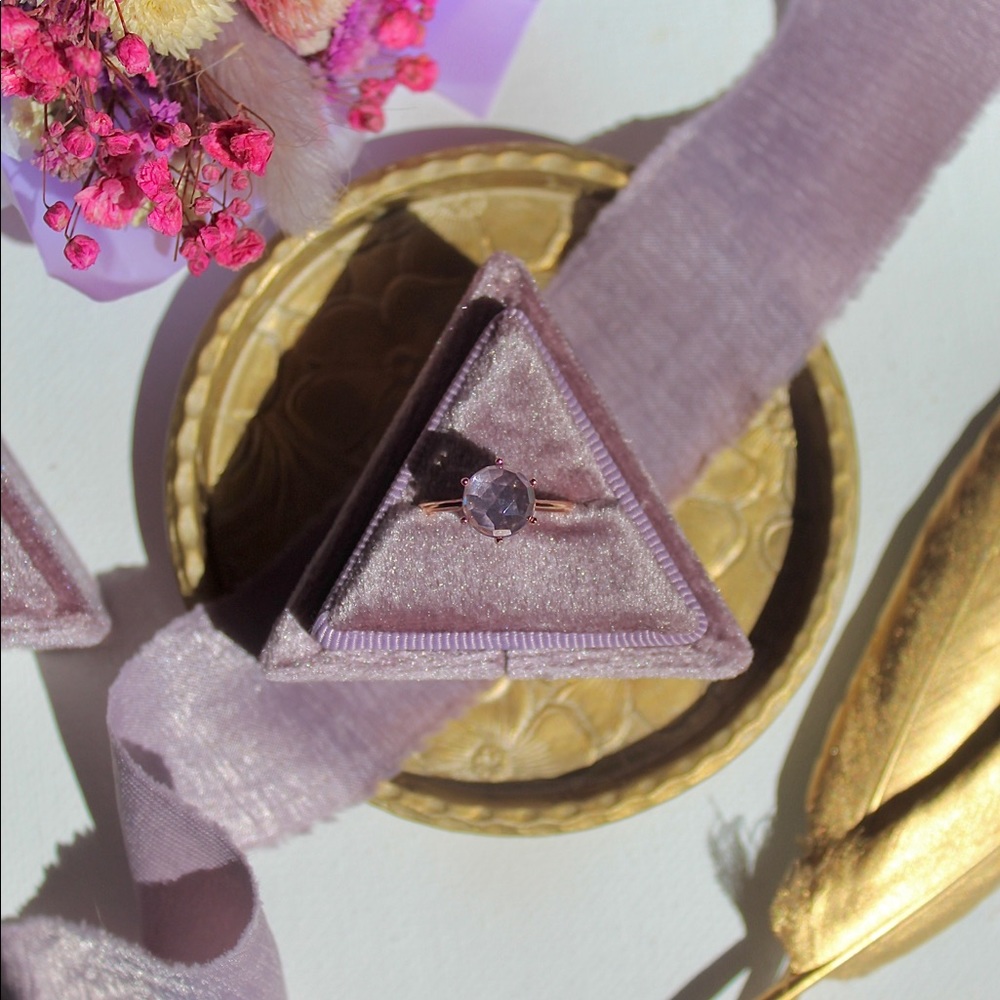 Hand crafted Lavender Quartz ring